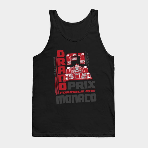 Monaco F1 Grand Prix Formula One Racing Tank Top by CGD